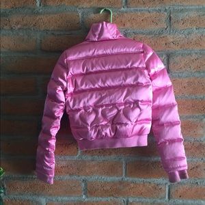 Juicy Couture satin bomber puffer